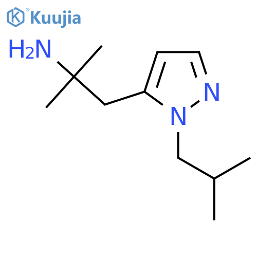 2-methyl-1-1-(2-methylpropyl)-1H-pyrazol-5-ylpropan-2-amine structure