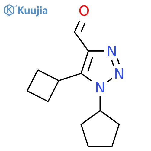 5-cyclobutyl-1-cyclopentyl-1H-1,2,3-triazole-4-carbaldehyde structure