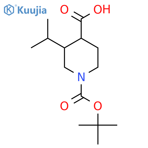 1-(tert-Butoxycarbonyl)-3-isopropylpiperidine-4-carboxylic acid structure