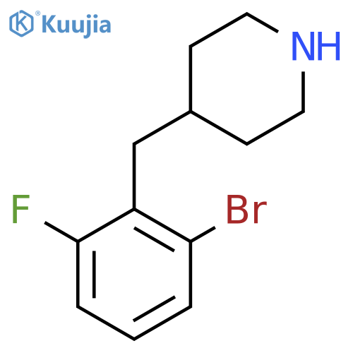 4-(2-bromo-6-fluorophenyl)methylpiperidine structure