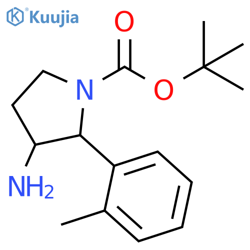 tert-butyl 3-amino-2-(2-methylphenyl)pyrrolidine-1-carboxylate structure