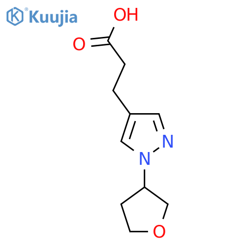 3-[1-(Oxolan-3-yl)-1H-pyrazol-4-yl]propanoic acid structure