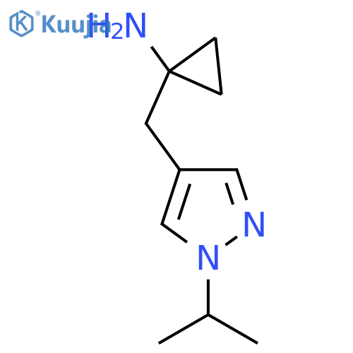 1-{1-(propan-2-yl)-1H-pyrazol-4-ylmethyl}cyclopropan-1-amine structure