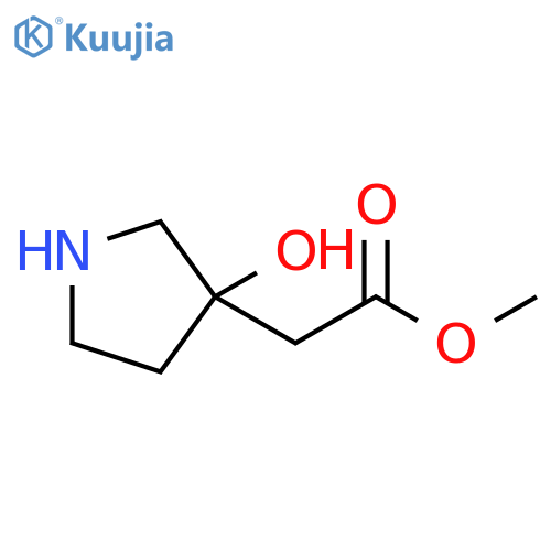 Methyl 3-hydroxy-3-pyrrolidineacetate structure