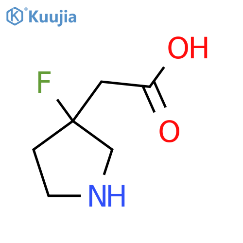2-(3-Fluoropyrrolidin-3-yl)acetic acid structure