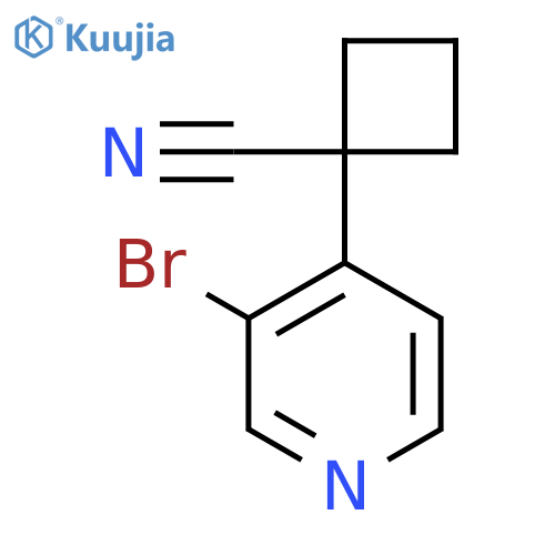 1-(3-bromopyridin-4-yl)cyclobutane-1-carbonitrile structure
