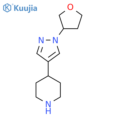 4-(1-(Tetrahydrofuran-3-yl)-1H-pyrazol-4-yl)piperidine structure