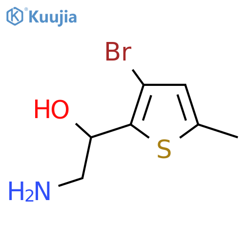 2-amino-1-(3-bromo-5-methylthiophen-2-yl)ethan-1-ol structure