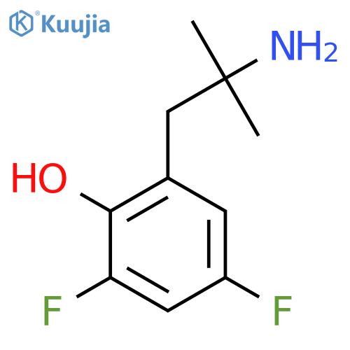 2-(2-amino-2-methylpropyl)-4,6-difluorophenol structure
