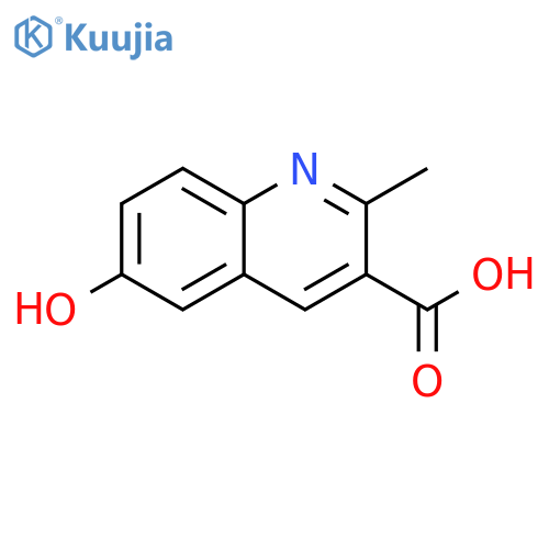 6-hydroxy-2-methylquinoline-3-carboxylic acid structure