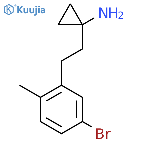 1-2-(5-bromo-2-methylphenyl)ethylcyclopropan-1-amine structure