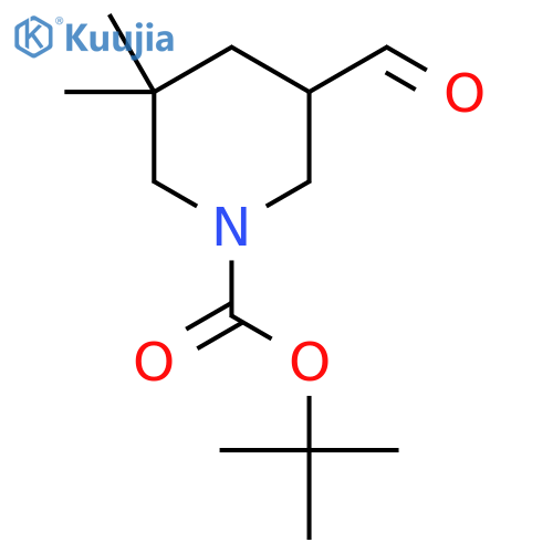 tert-butyl 5-formyl-3,3-dimethyl-piperidine-1-carboxylate structure