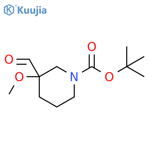 tert-butyl 3-formyl-3-methoxypiperidine-1-carboxylate structure