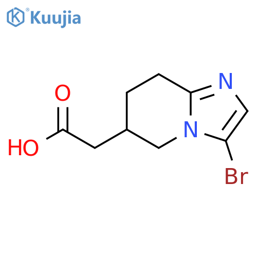 2-(3-Bromo-5,6,7,8-tetrahydroimidazo[1,2-a]pyridin-6-yl)acetic acid structure