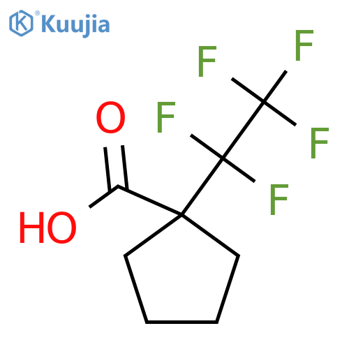 1-(pentafluoroethyl)cyclopentane-1-carboxylic acid structure