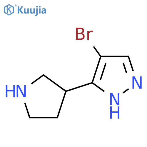 4-bromo-5-(pyrrolidin-3-yl)-1H-pyrazole structure