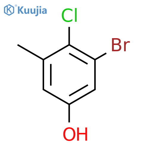 3-Bromo-4-chloro-5-methylphenol structure