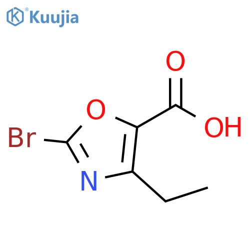 2-bromo-4-ethyl-1,3-oxazole-5-carboxylic acid structure