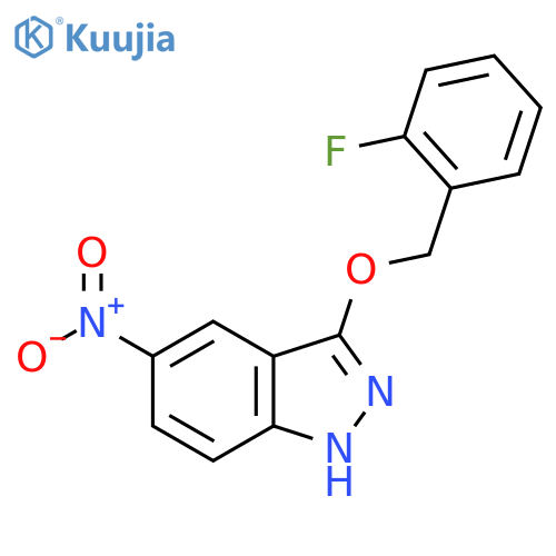 3-((2-Fluorobenzyl)oxy)-5-nitro-1H-indazole structure