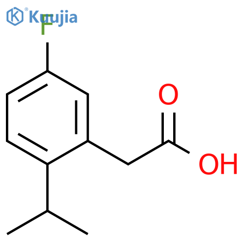 2-5-fluoro-2-(propan-2-yl)phenylacetic acid structure