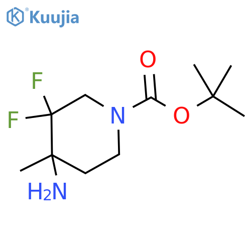 tert-butyl 4-amino-3,3-difluoro-4-methyl-piperidine-1-carboxylate structure