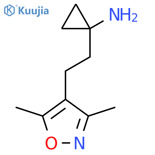 1-2-(dimethyl-1,2-oxazol-4-yl)ethylcyclopropan-1-amine structure