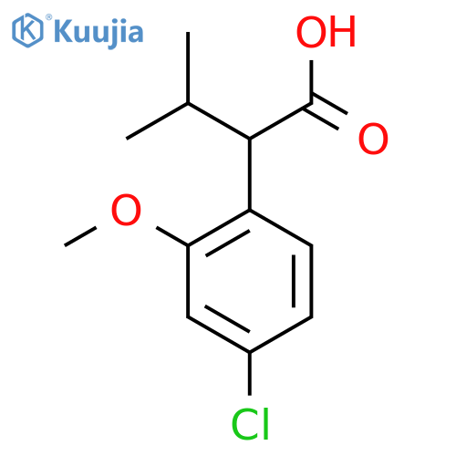 2-(4-chloro-2-methoxyphenyl)-3-methylbutanoic acid structure
