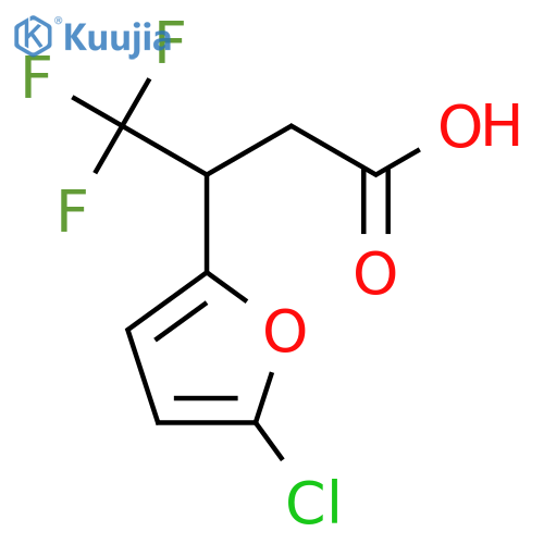 3-(5-chlorofuran-2-yl)-4,4,4-trifluorobutanoic acid structure