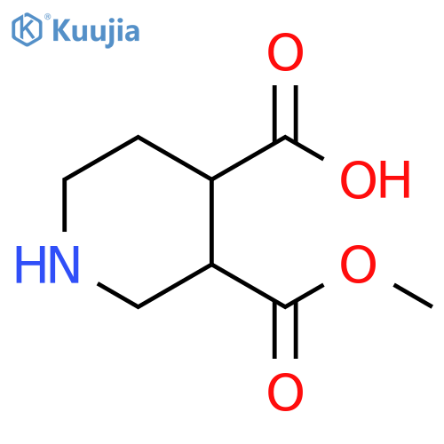 3-(methoxycarbonyl)piperidine-4-carboxylic acid structure
