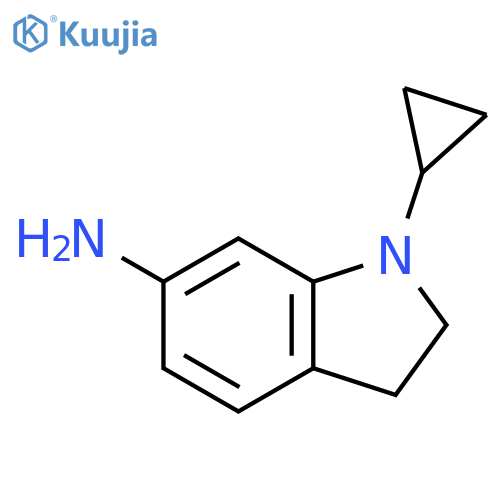1H-Indol-6-amine, 1-cyclopropyl-2,3-dihydro- structure