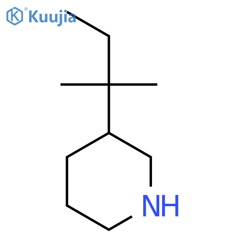 3-(2-methylbutan-2-yl)piperidine structure