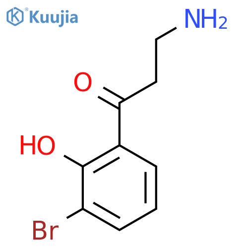 3-amino-1-(3-bromo-2-hydroxyphenyl)propan-1-one structure