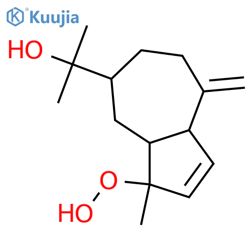 4-Hydroperoxy-2,10(14)-guaiadien-11-ol; (1α,4β,5β)-form structure