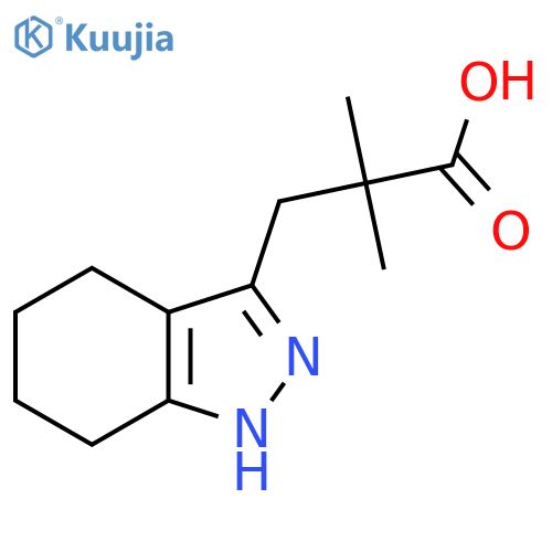2,2-dimethyl-3-(4,5,6,7-tetrahydro-1H-indazol-3-yl)propanoic acid structure