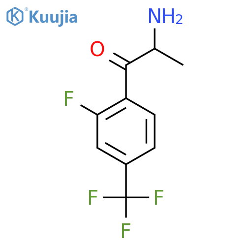 2-amino-1-2-fluoro-4-(trifluoromethyl)phenylpropan-1-one structure