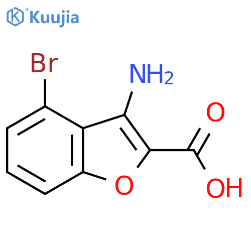 3-Amino-4-bromobenzofuran-2-carboxylic acid structure