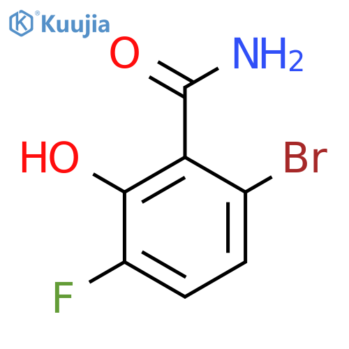 6-Bromo-3-fluoro-2-hydroxybenzamide structure