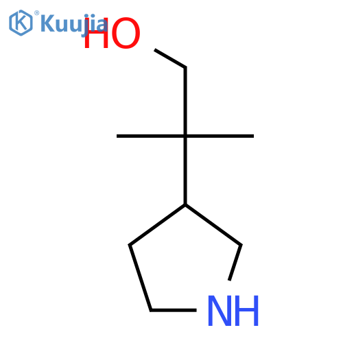 2-methyl-2-(pyrrolidin-3-yl)propan-1-ol structure