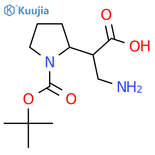 3-Amino-2-{1-[(tert-butoxy)carbonyl]pyrrolidin-2-yl}propanoic acid structure