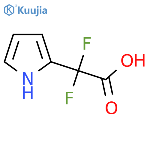 2,2-Difluoro-2-(1H-pyrrol-2-yl)acetic acid structure