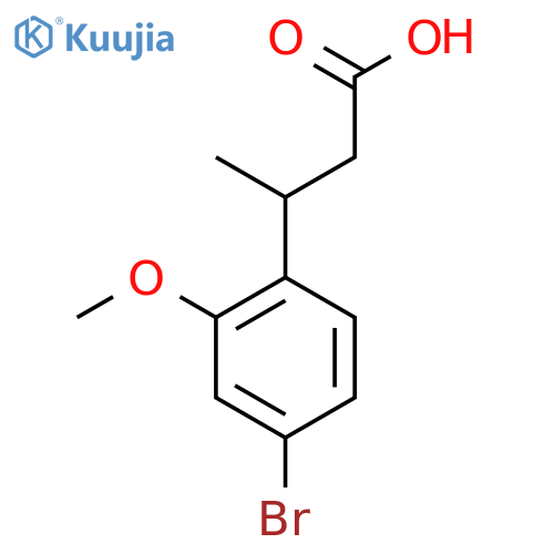3-(4-bromo-2-methoxyphenyl)butanoic acid structure