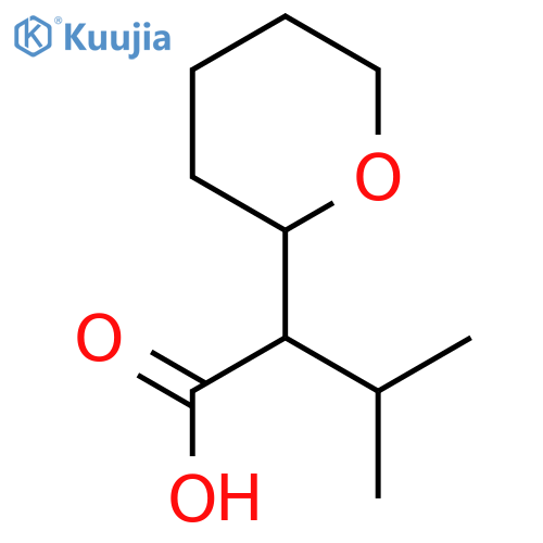 3-methyl-2-(oxan-2-yl)butanoic acid structure