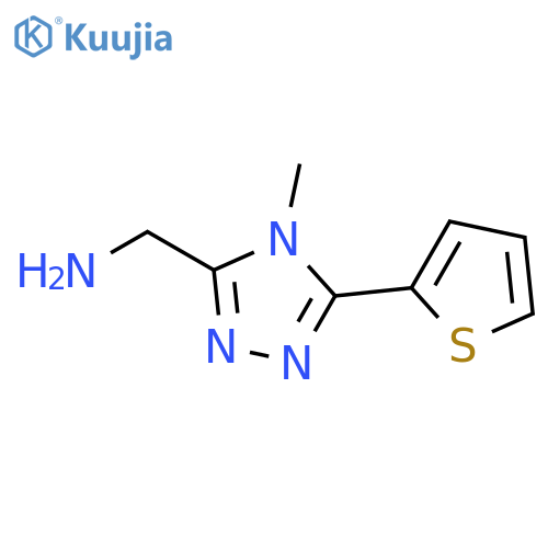 [4-methyl-5-(thiophen-2-yl)-4H-1,2,4-triazol-3-yl]methanamine structure