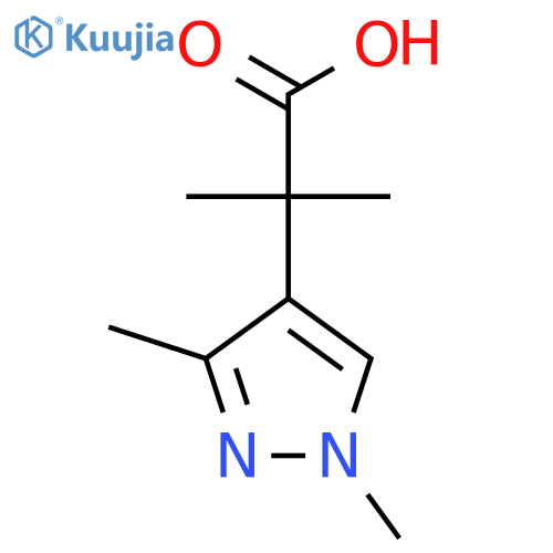 2-(1,3-Dimethyl-1H-pyrazol-4-yl)-2-methylpropanoic acid structure