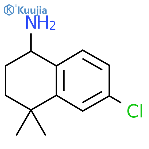 6-Chloro-4,4-dimethyl-1,2,3,4-tetrahydronaphthalen-1-amine structure