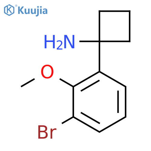 1-(3-bromo-2-methoxyphenyl)cyclobutan-1-amine structure