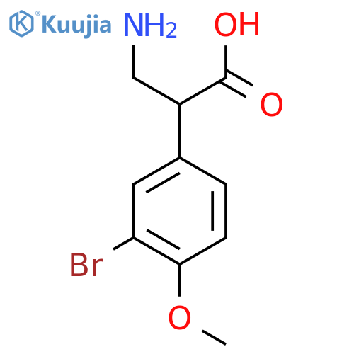 3-amino-2-(3-bromo-4-methoxyphenyl)propanoic acid structure