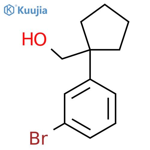 1-(3-bromophenyl)cyclopentylmethanol structure