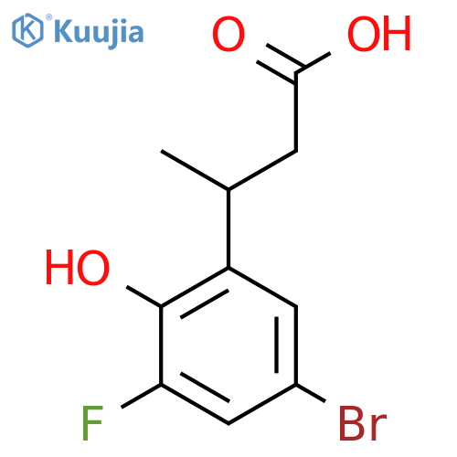 3-(5-bromo-3-fluoro-2-hydroxyphenyl)butanoic acid structure