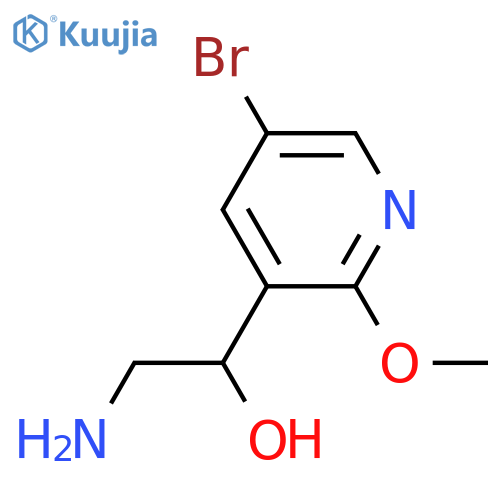 2-amino-1-(5-bromo-2-methoxypyridin-3-yl)ethan-1-ol structure